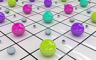Balls,  Colored,   surface,  Glass